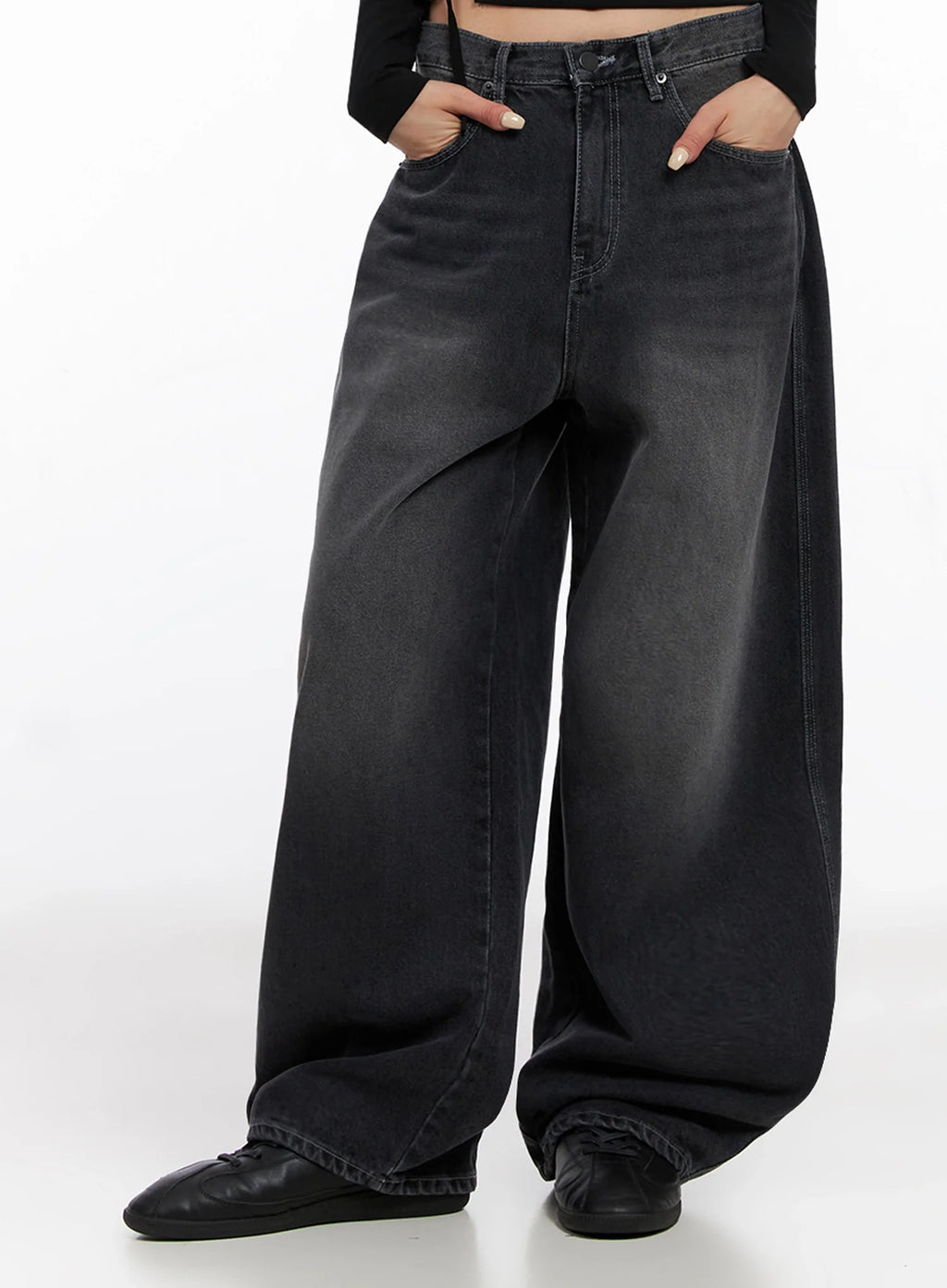 Casual Wide-Leg Baggy Jeans IS515