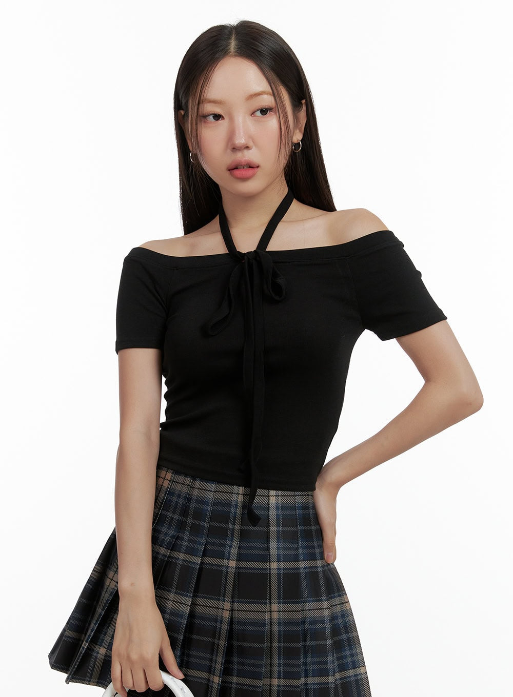 Off Shoulder Strap Halter Top OL401