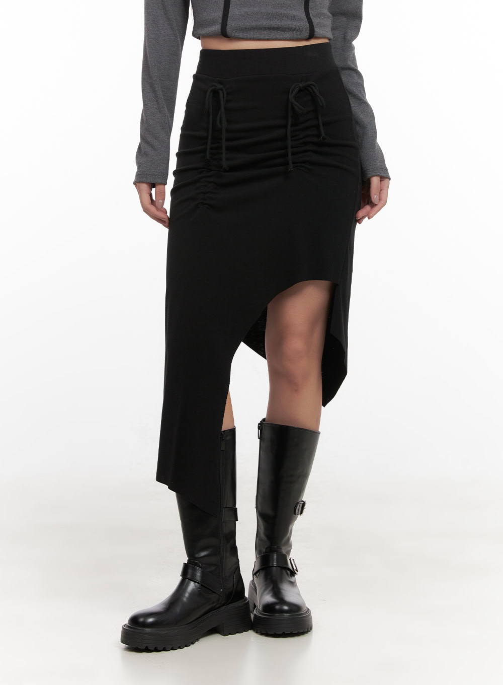 Asymmetric Slim-Fit Midi Skirt CD411