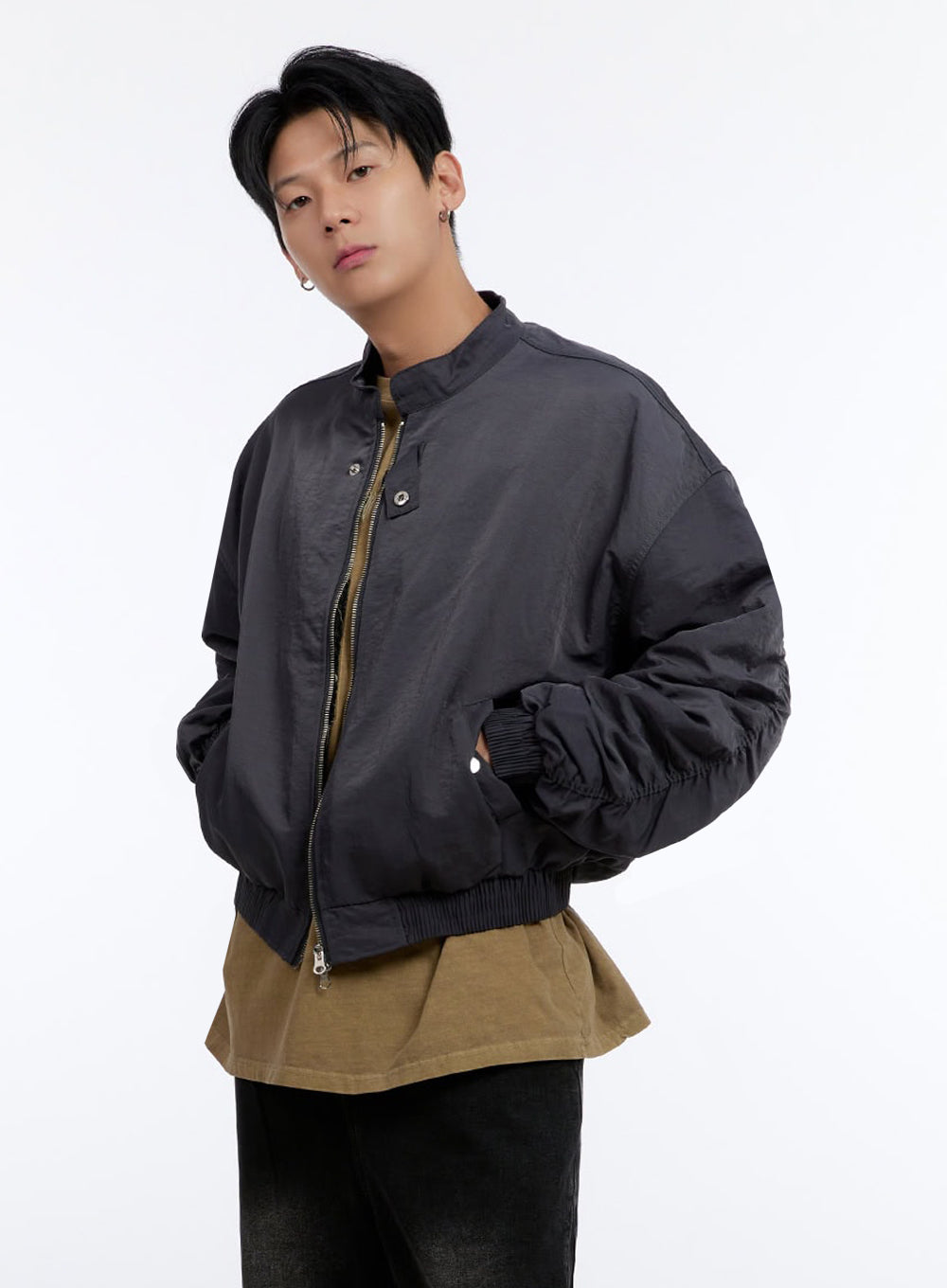 Men's Button Zip Up Jacket IO428