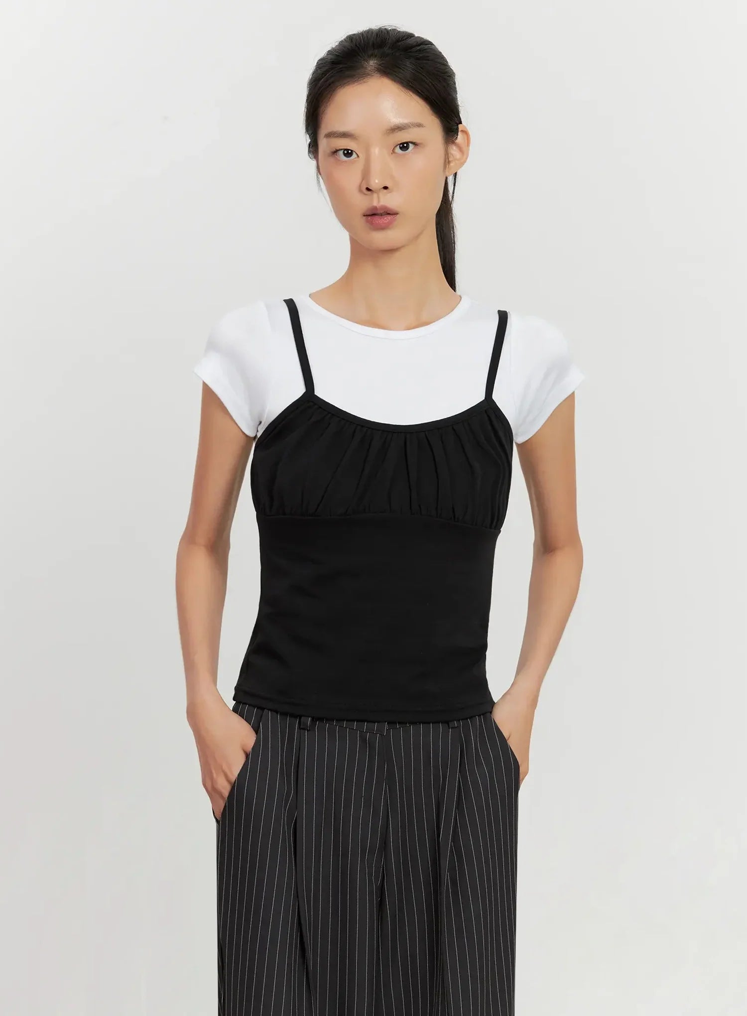 Classic Shirred Cami Top IL528