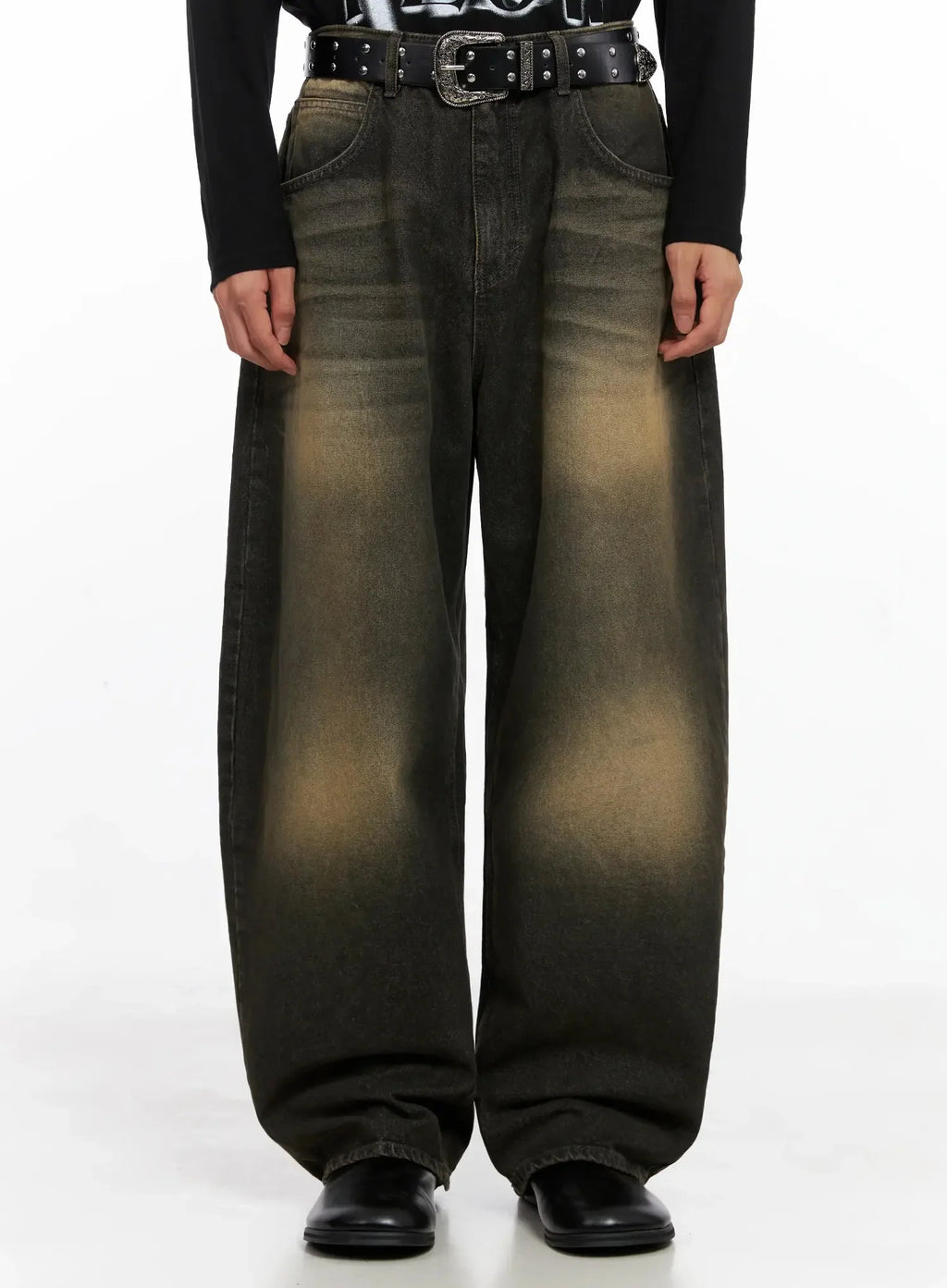 Men's Vintage Fade Wide-Leg Jeans IO516