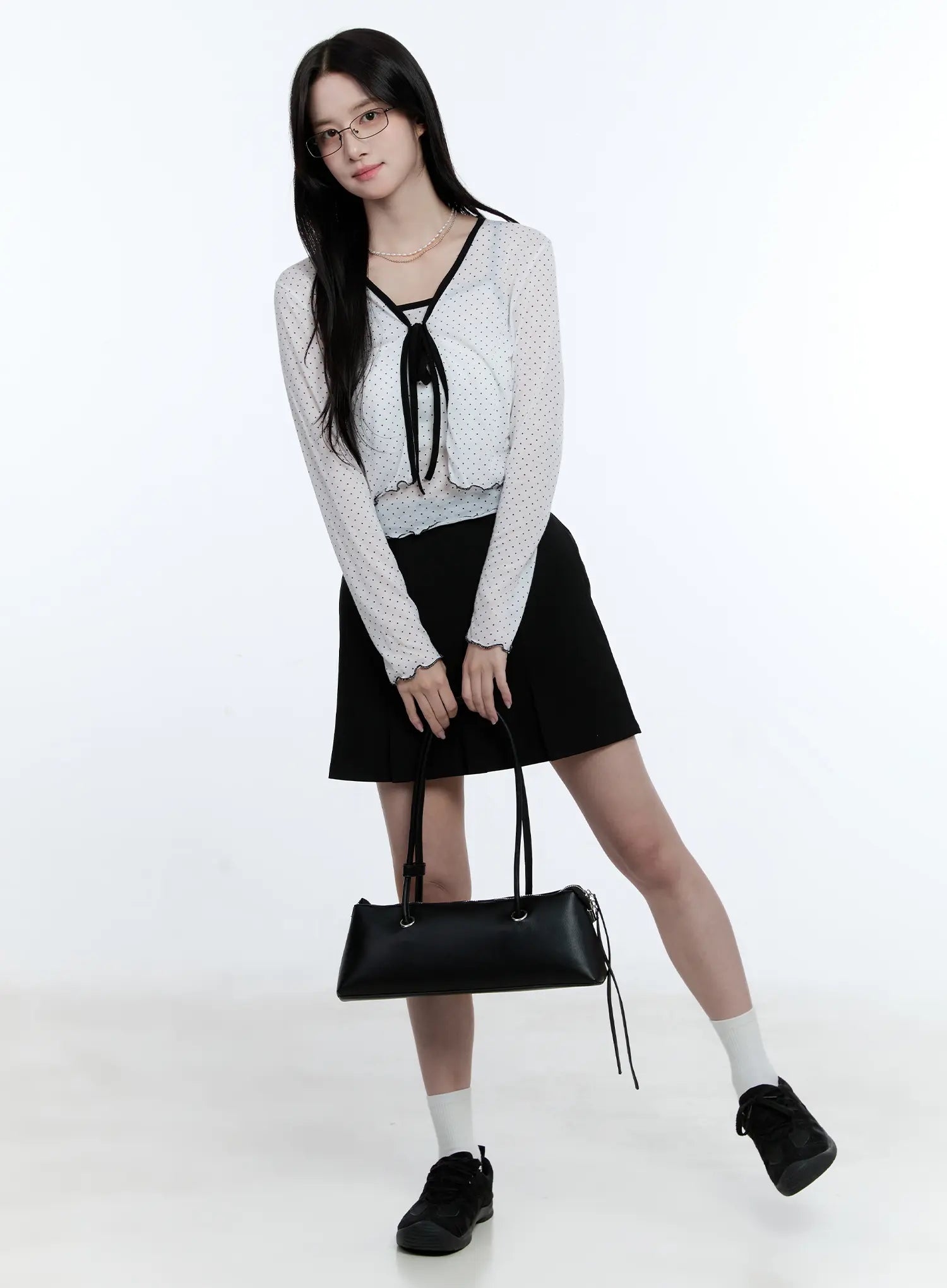 Banded Pleated Mini Skirt CG513