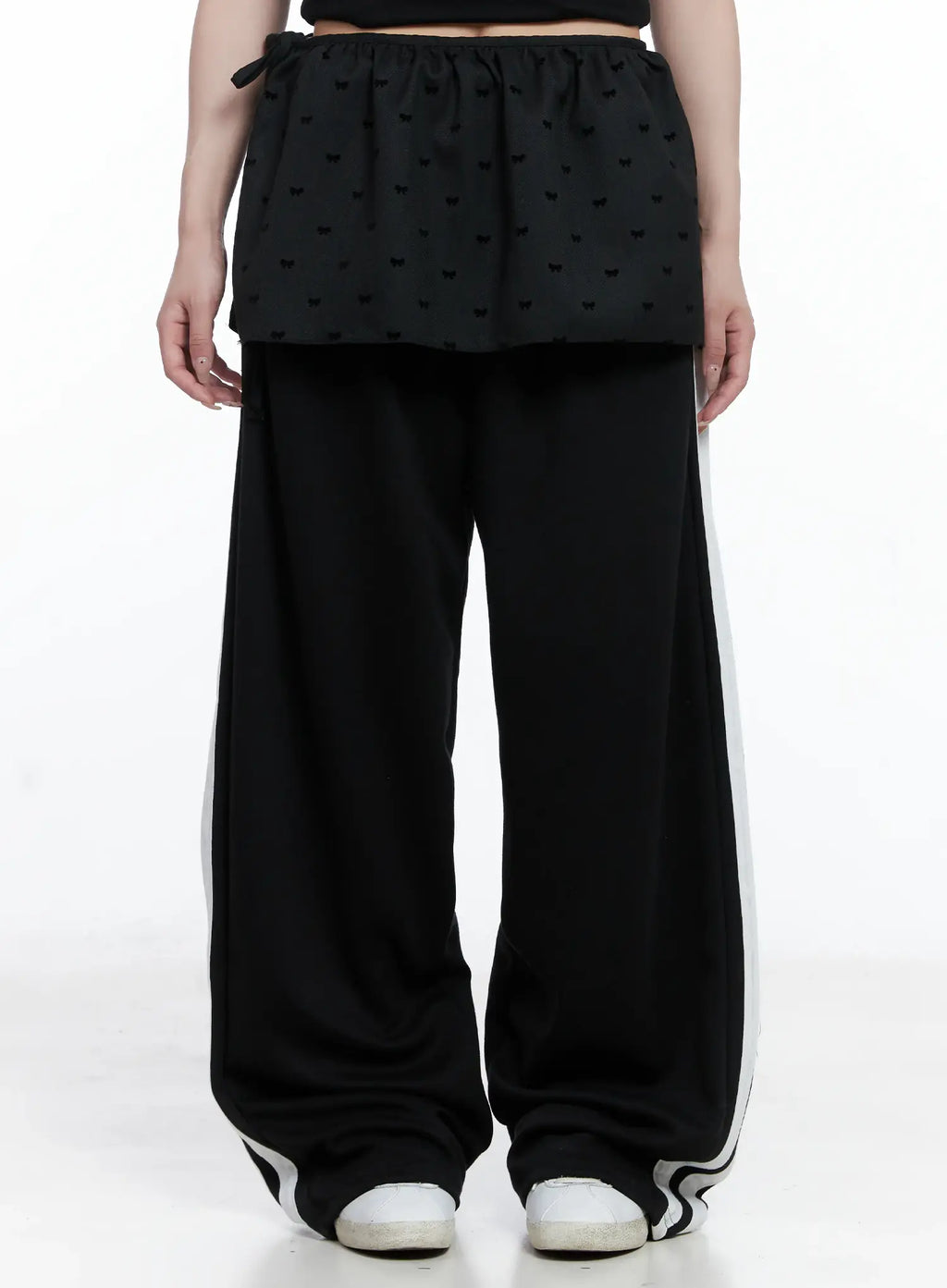 Layered Heart Print Wrap Skirt CS501