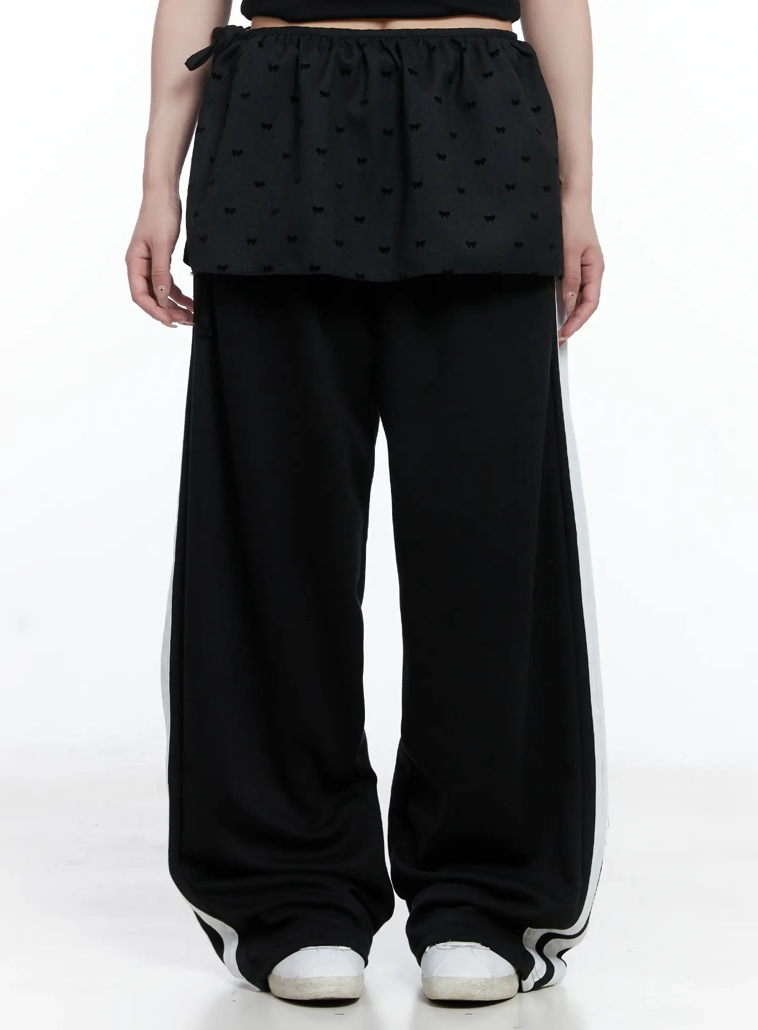 Layered Heart Print Wrap Skirt CS501