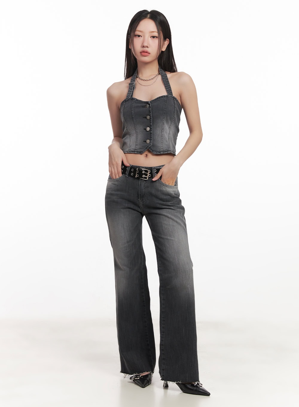 Angela Slim-Fit Flared Jeans CA518