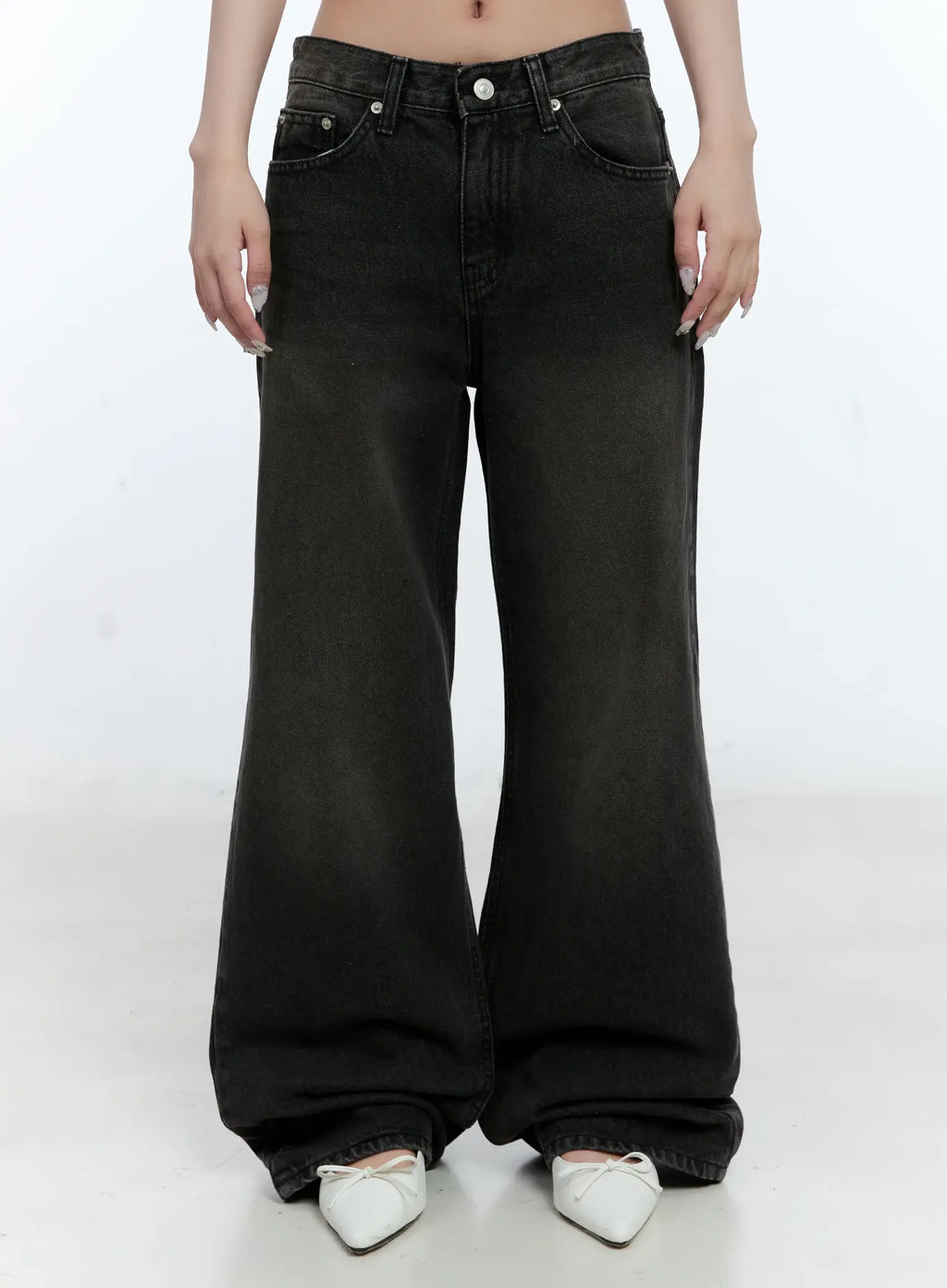 Eunhee Wide-Leg Flare Denim Jeans CL530