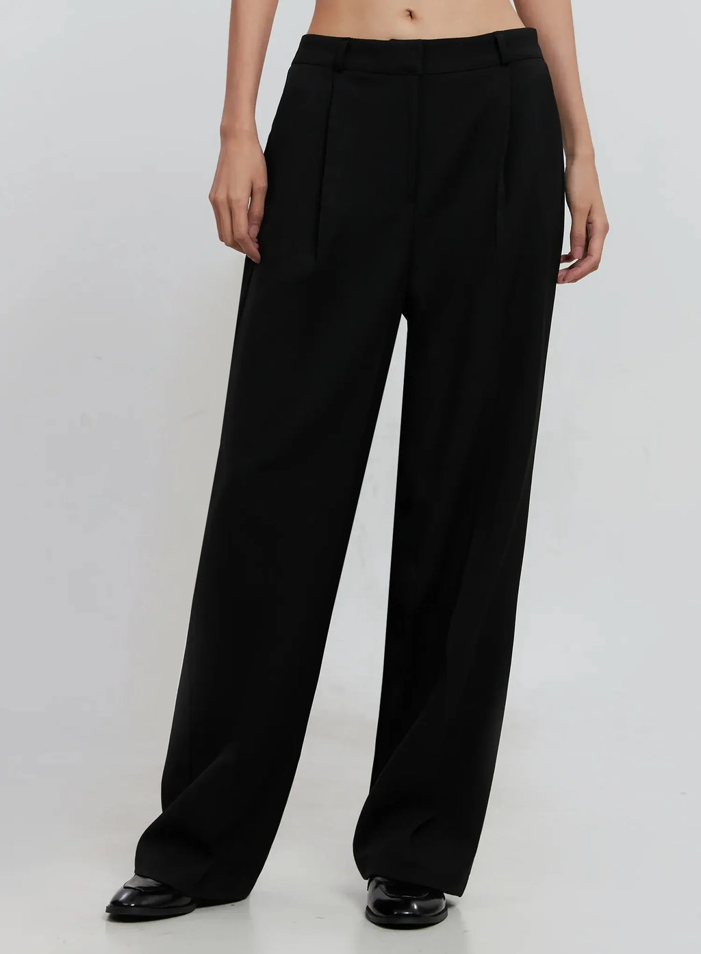 Pintuck Wide-Leg Slacks IS516