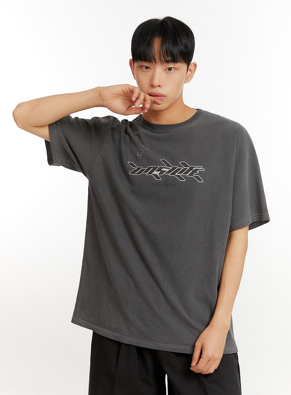 Men's Cotton Graphic Round Neck T-Shirt IU427