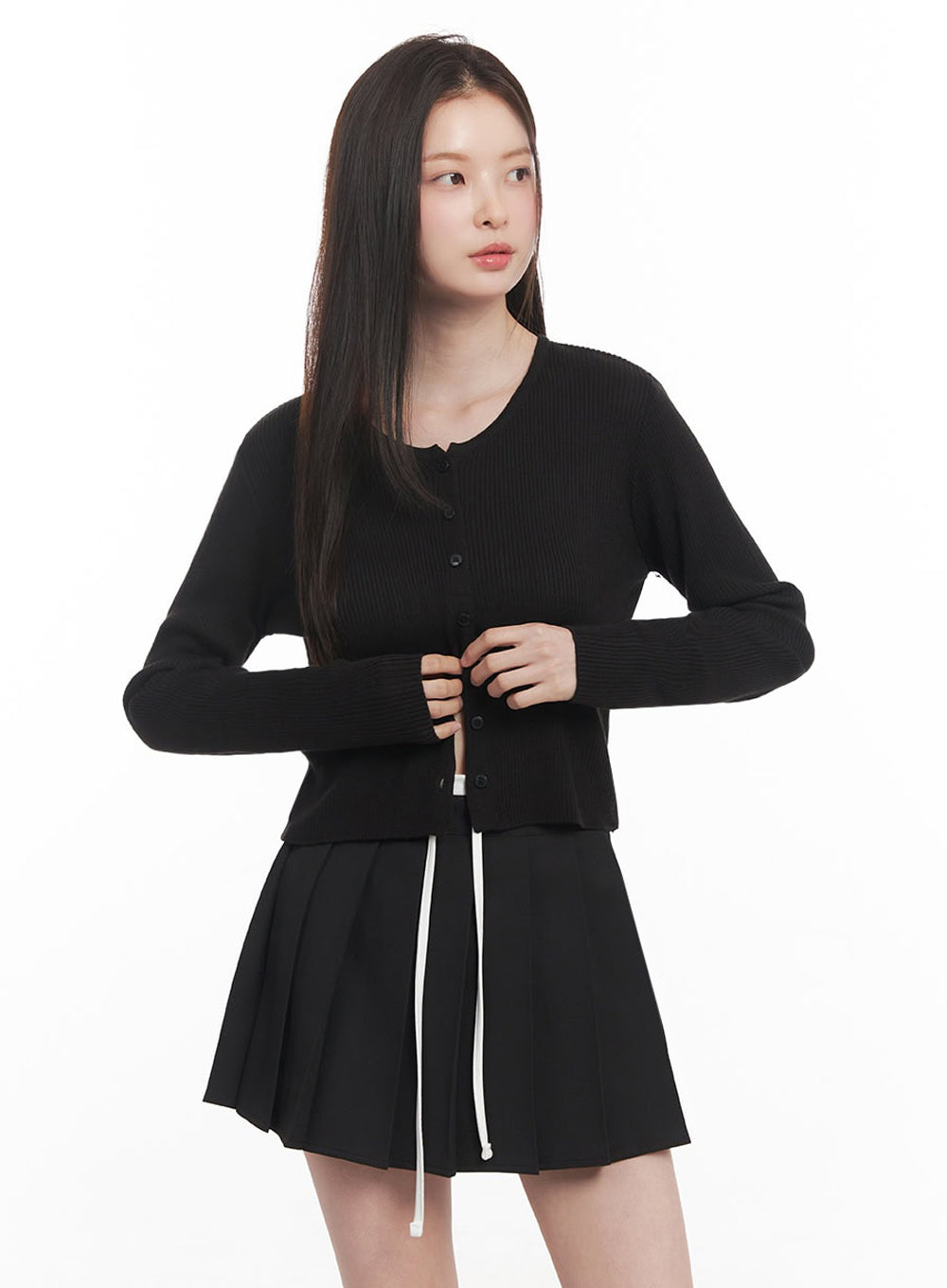 Knit Buttoned Cardigan IY513