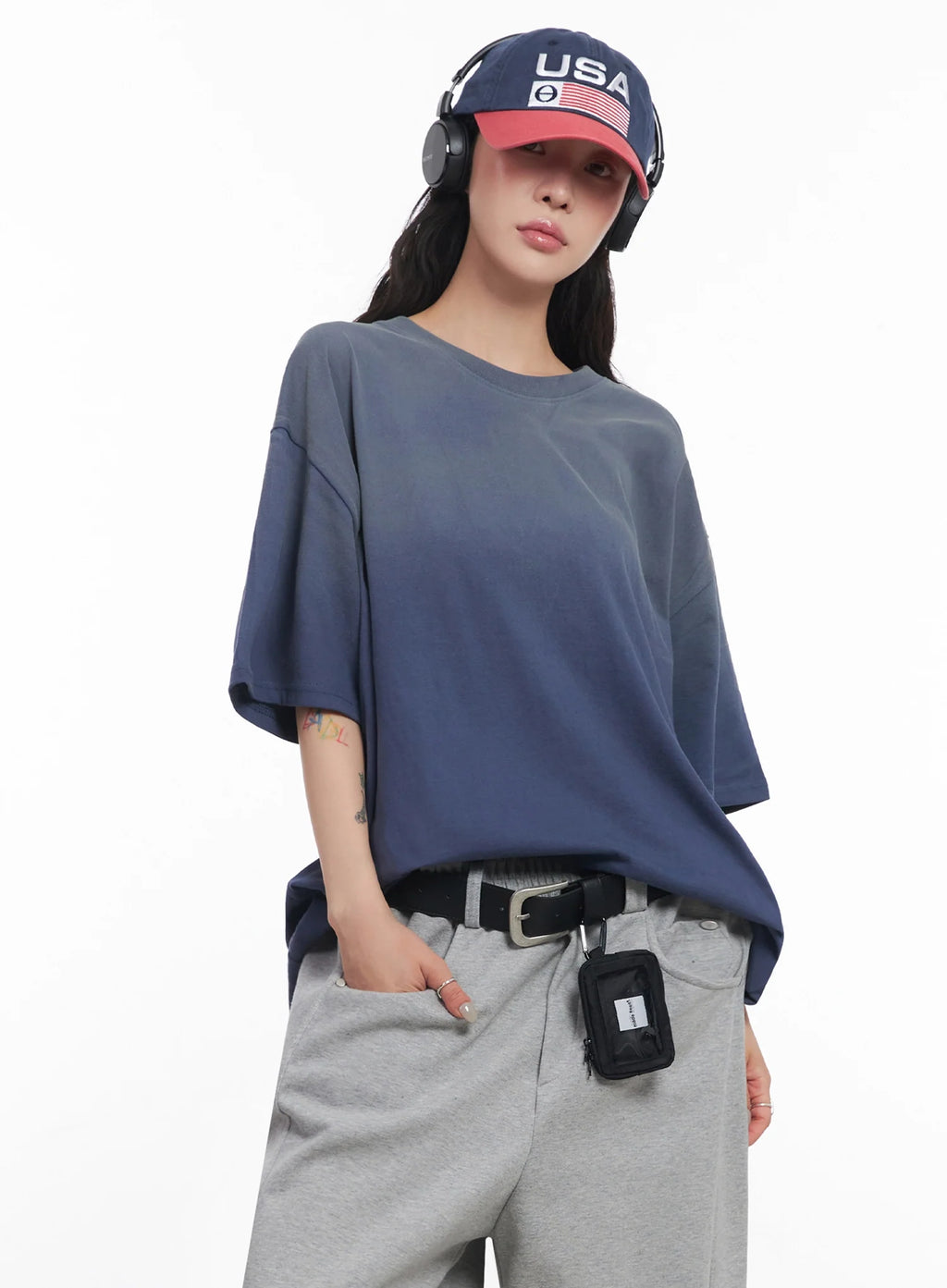 Oversized Gradient Fade T-Shirt IC503