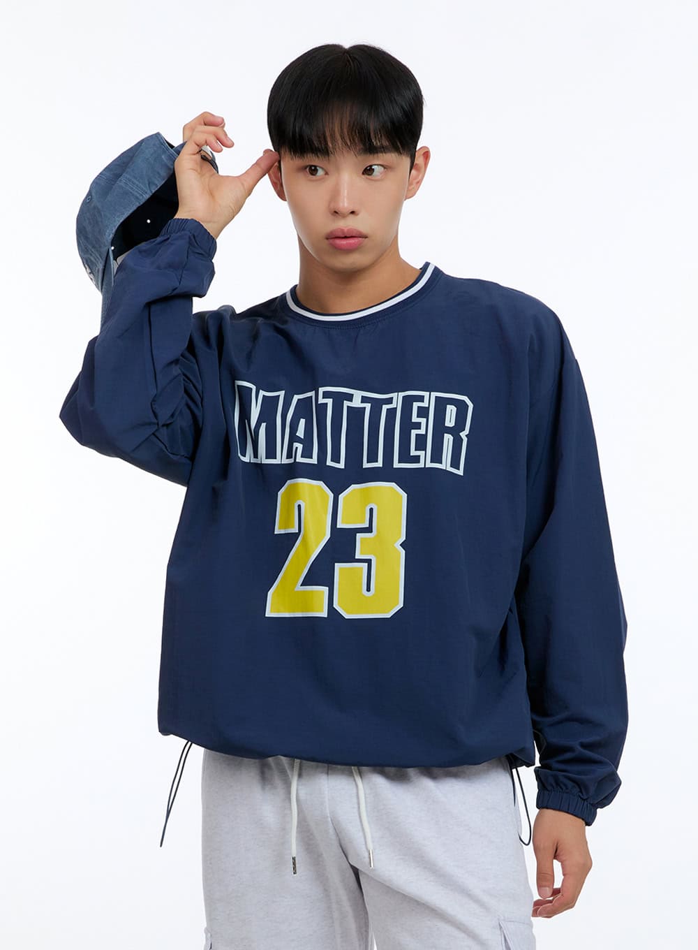 Men's Lettering Round Neck Sweatshirt IG421