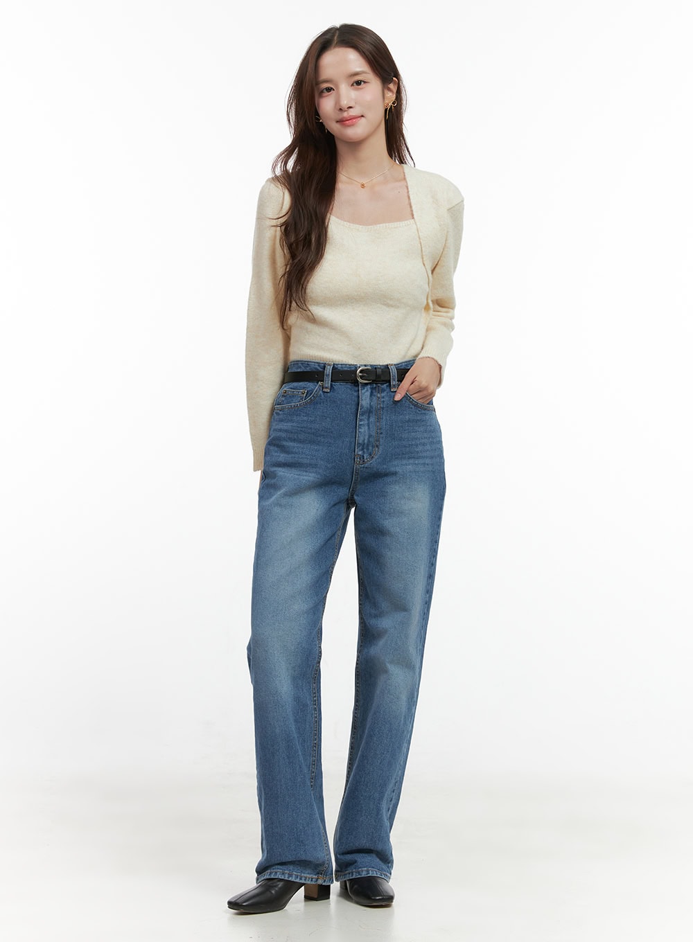 Evelyn Wide-Fit Straight Denim Jeans OO421