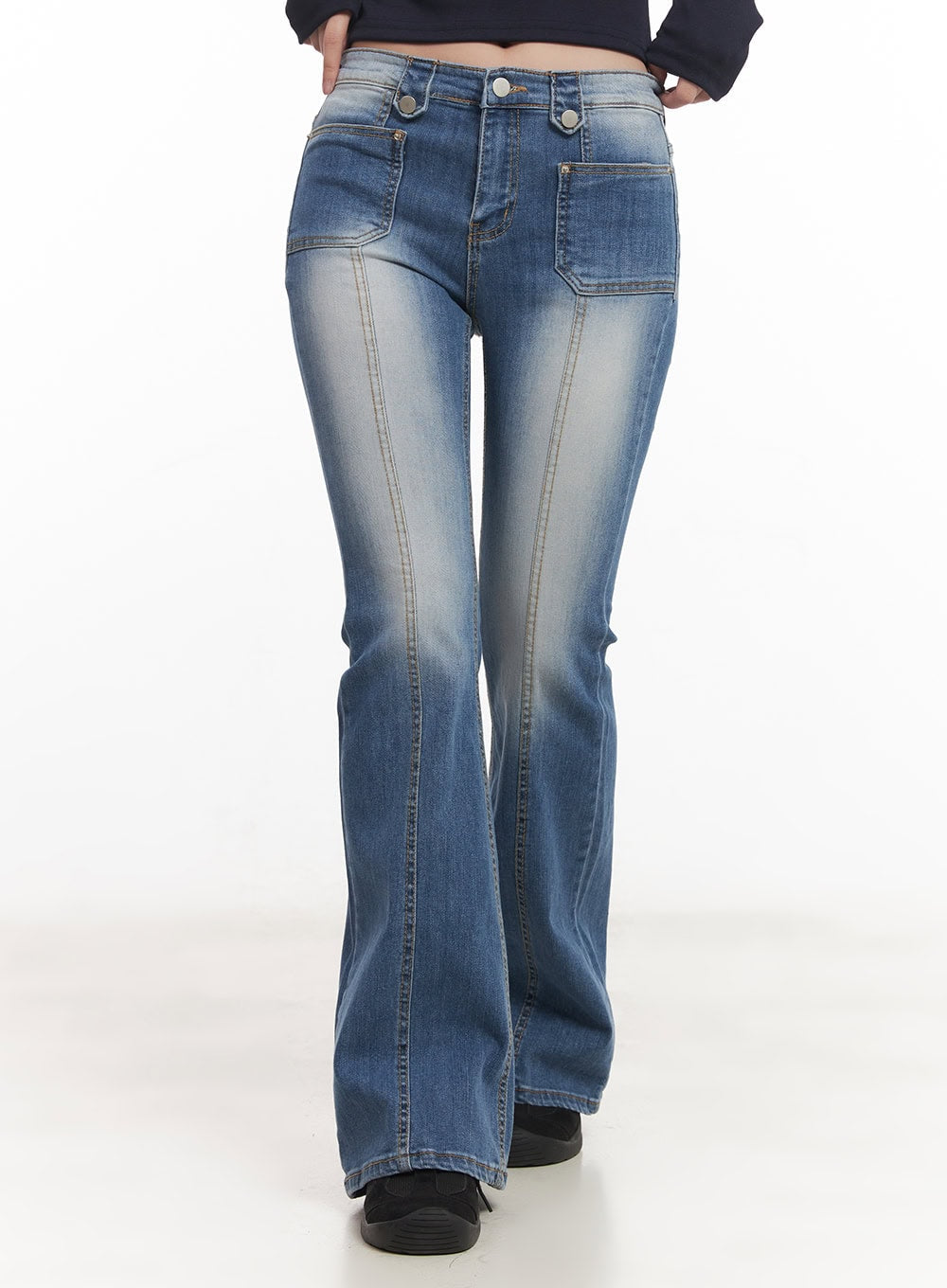 Sylpha Slim Stitched Bootcut Jeans CA530