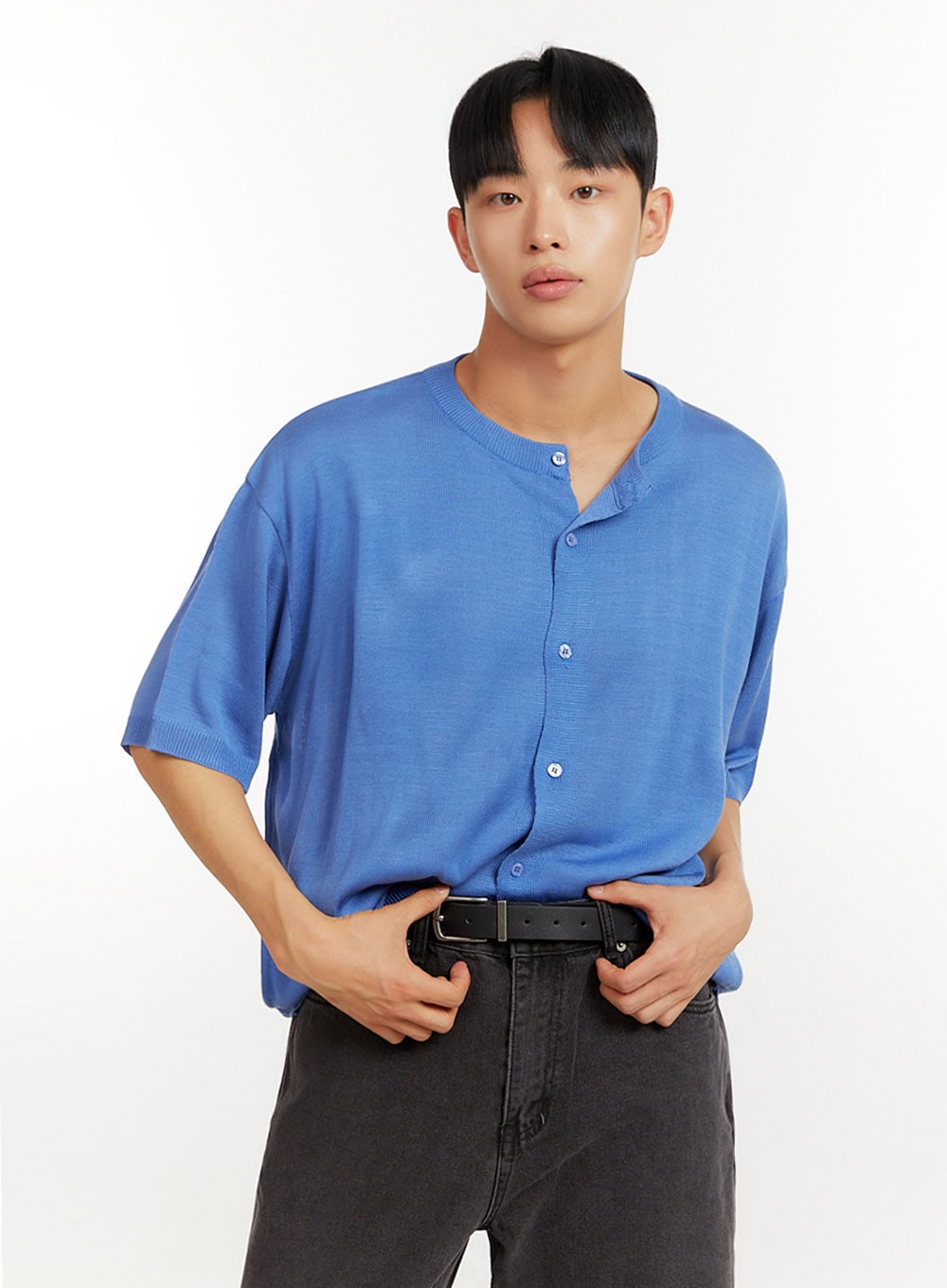 Men's Button Knit Shirt IU426