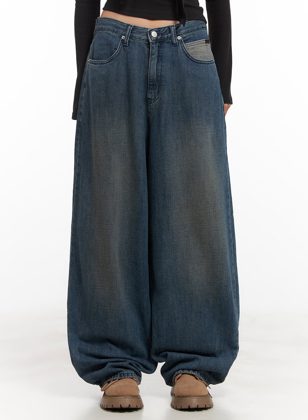 Clara Oversize Cotton Denim Baggy Pants CD409