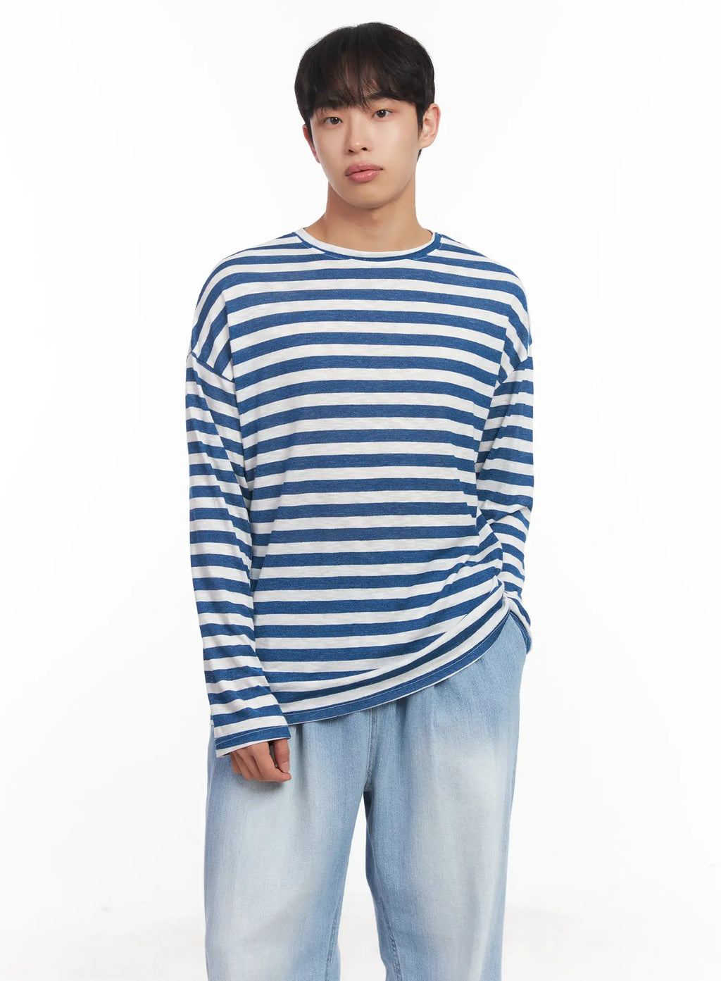 Men's Striped Long-Sleeve Tee IU519
