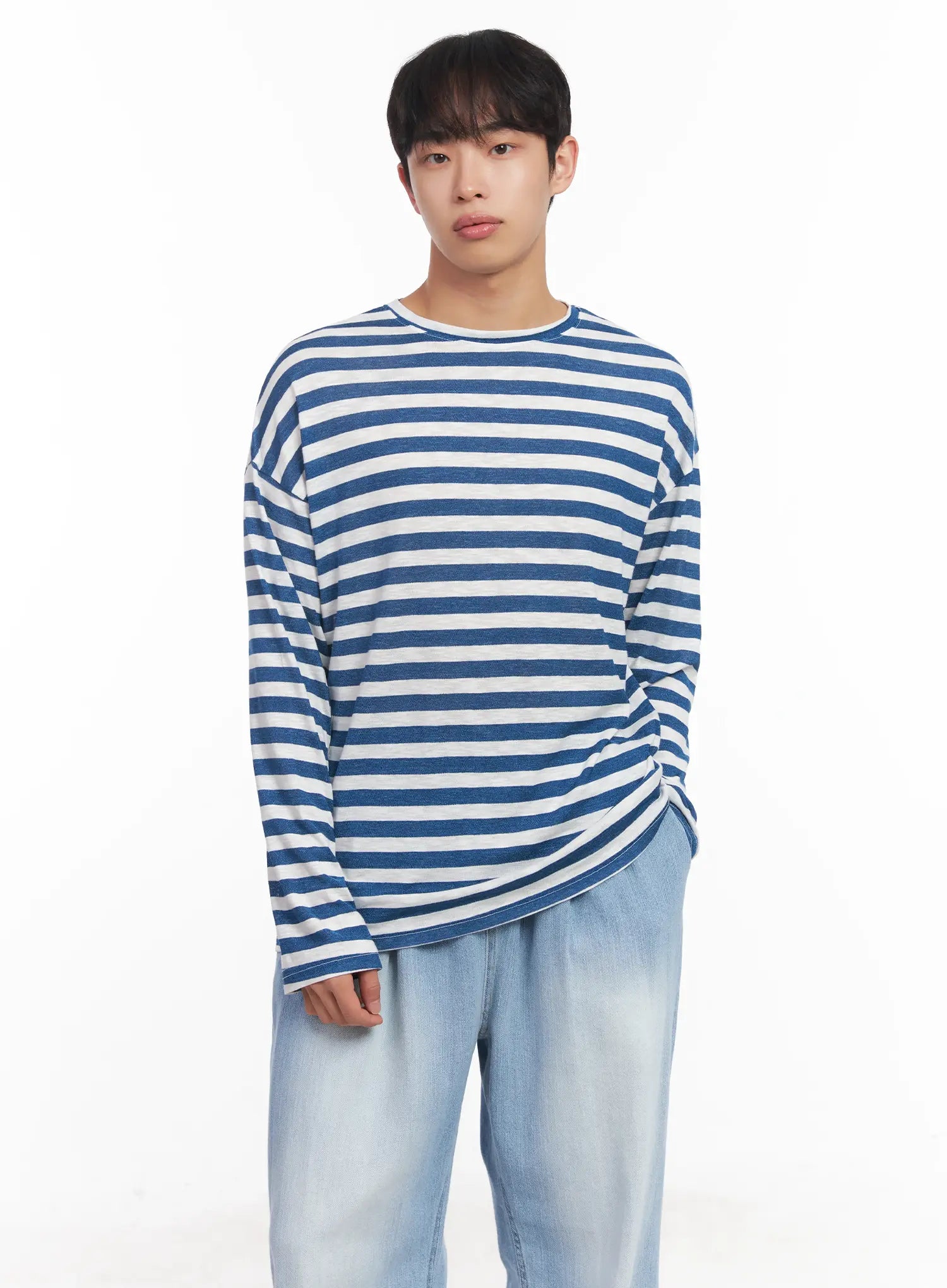 Men's Striped Long-Sleeve Tee IU519