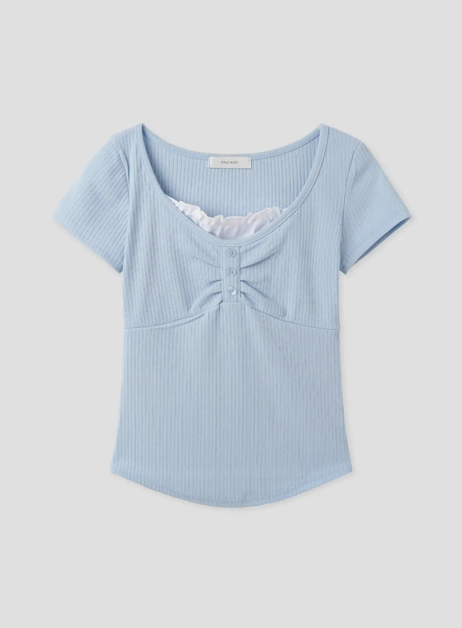 Layered Lace Slim-Fit Tee IU526