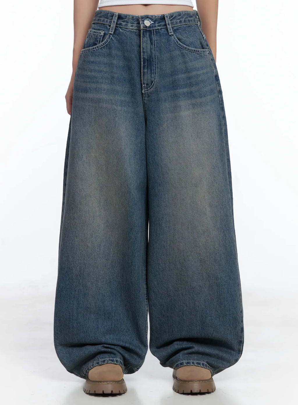 Neriah Vintage Wash Baggy Jeans CS503