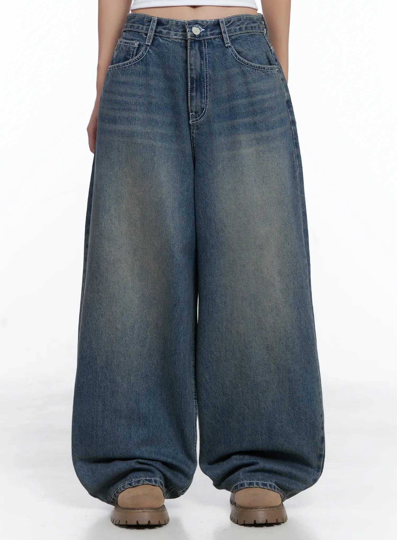 Neriah Vintage Wash Baggy Jeans CS503