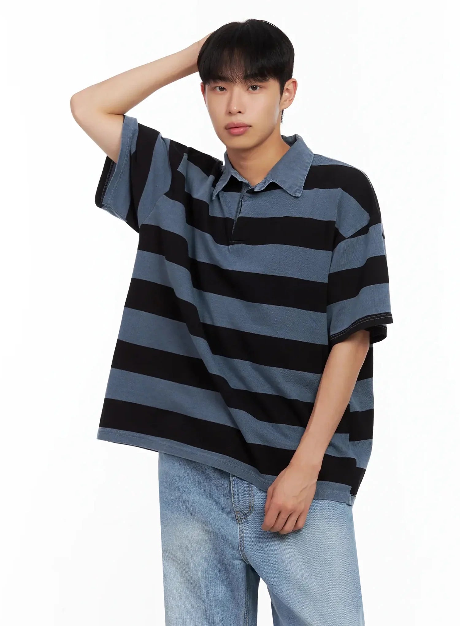 Men's Striped Polo Shirt IL516