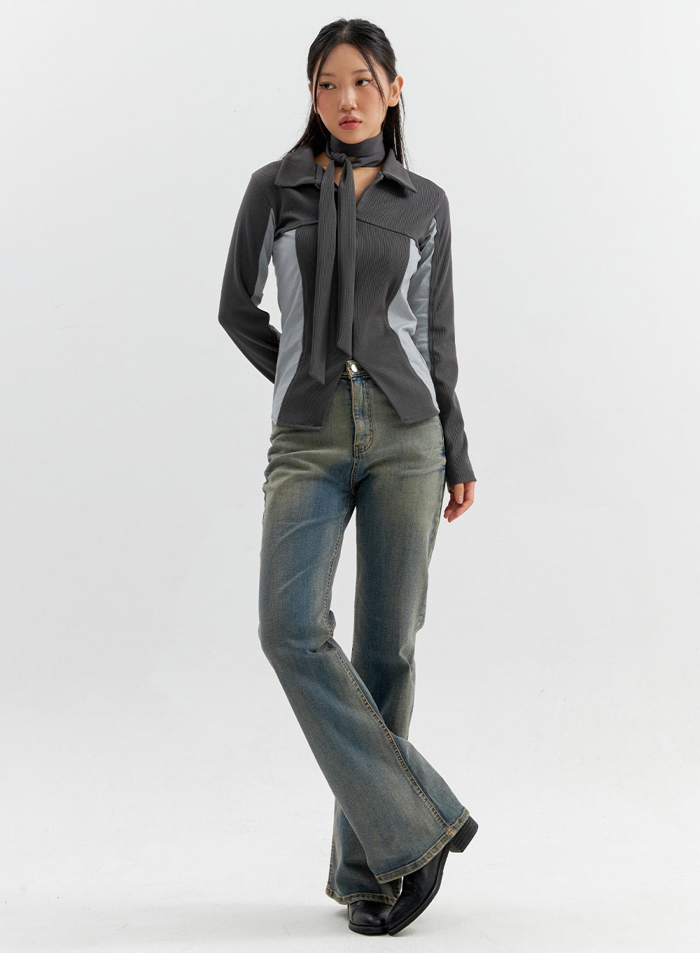 Washed Bootcut Pants CO306