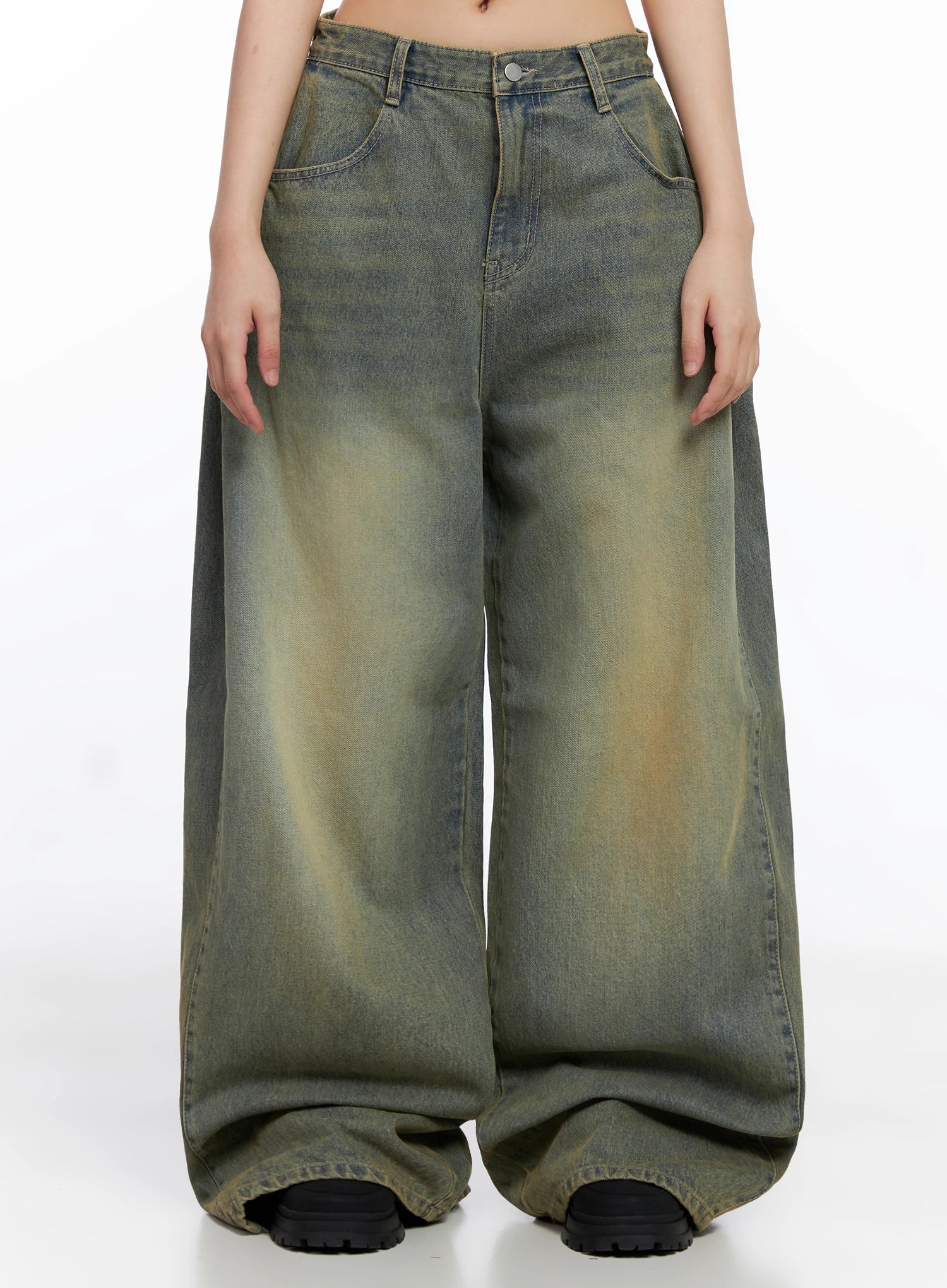 Milana Vintage Washed Baggy Jeans IS525