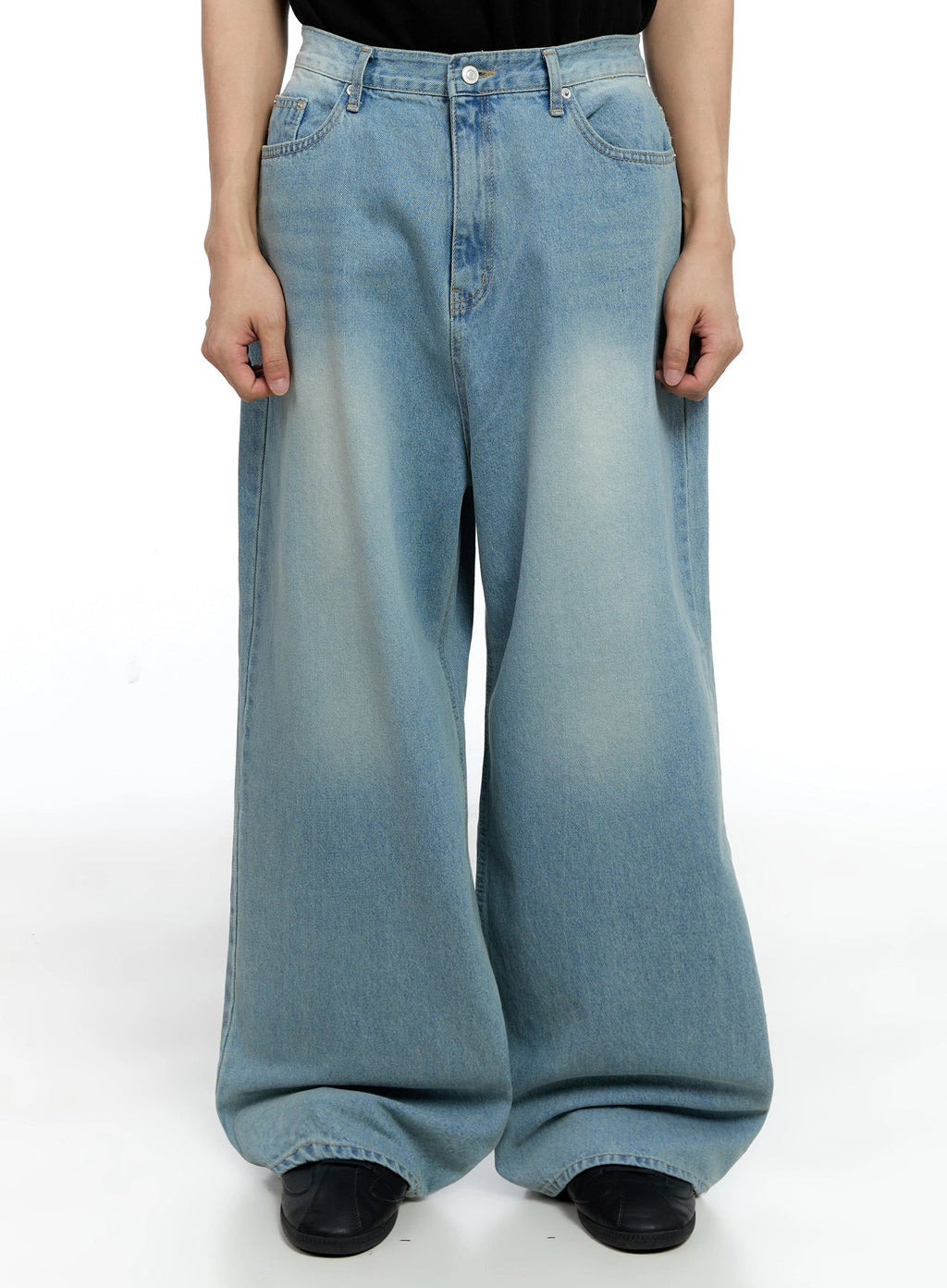 Men's Mid-Wash Baggy Jeans IG520