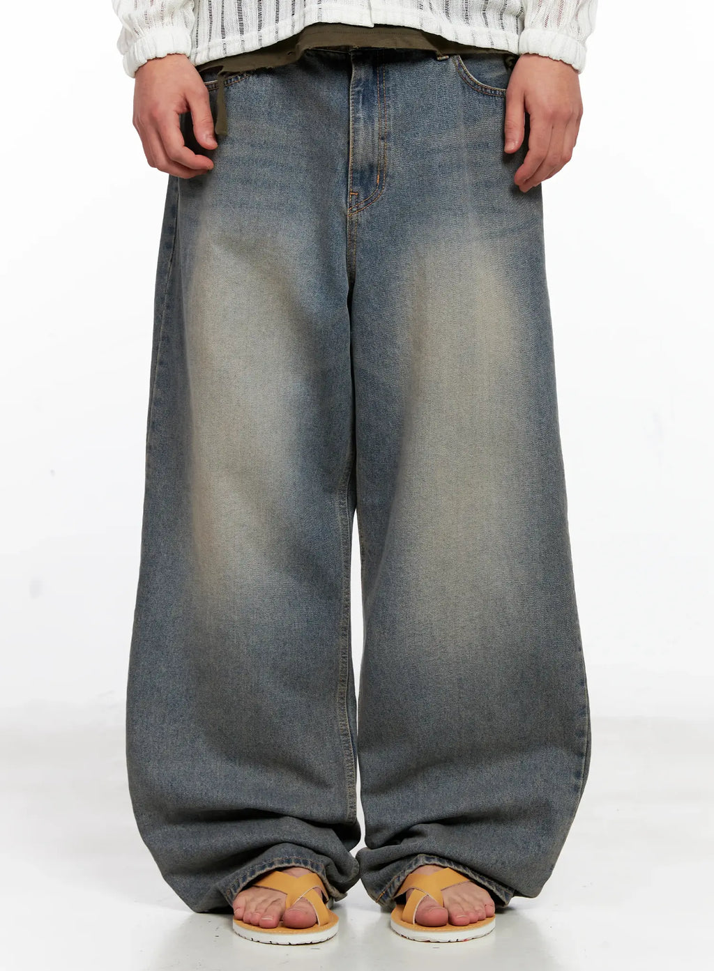 Men's Washed Vintage Denim Jeans IG511