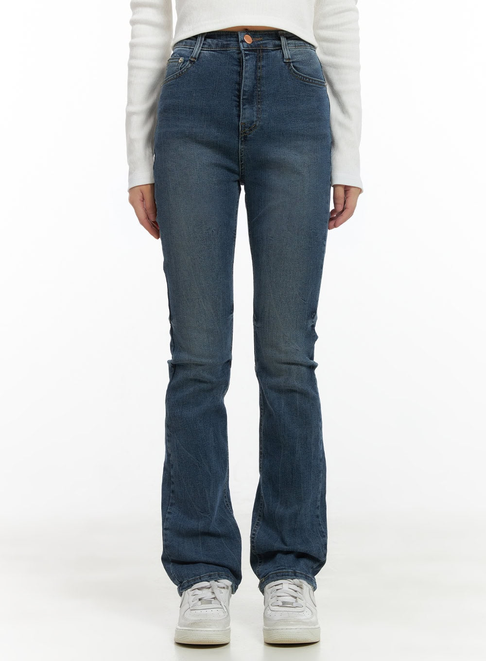 Pixie Slim Washed Bootcut Jeans CG427