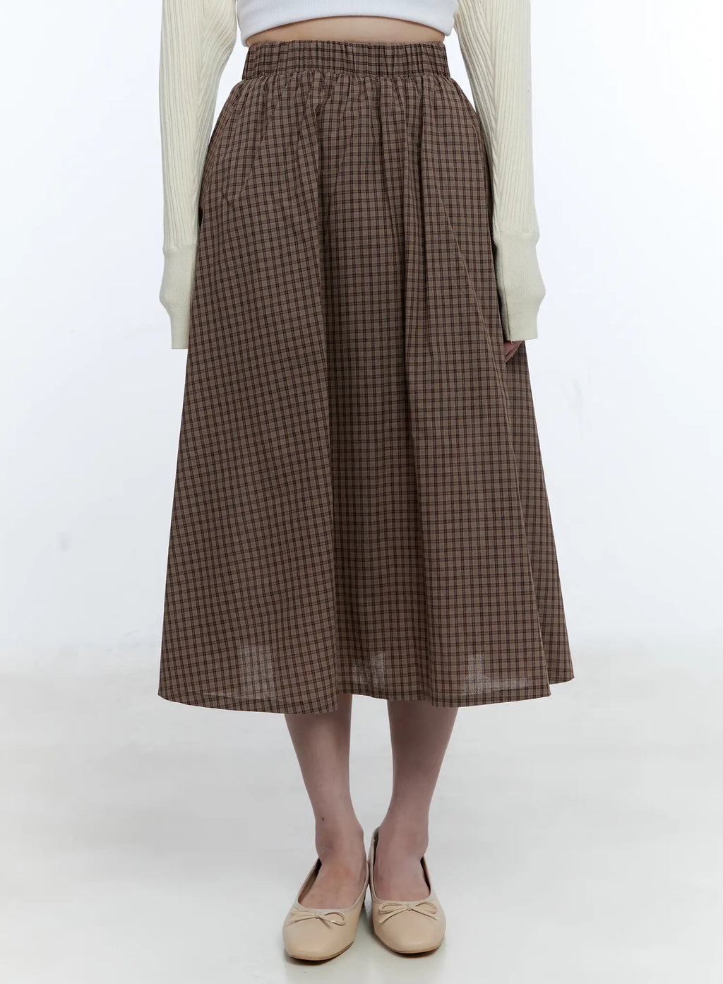 Vintage Gingham Midi Skirt CG514