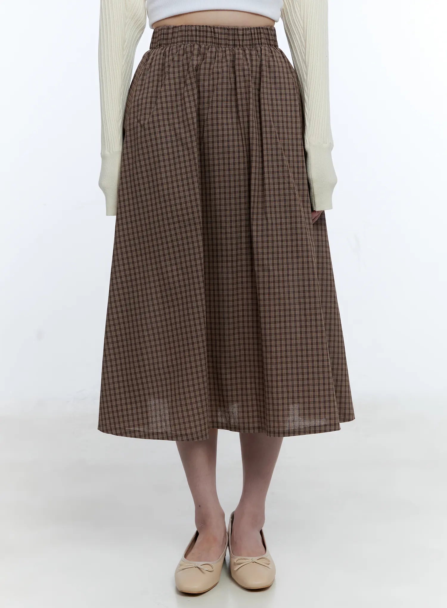 Vintage Gingham Midi Skirt CG514