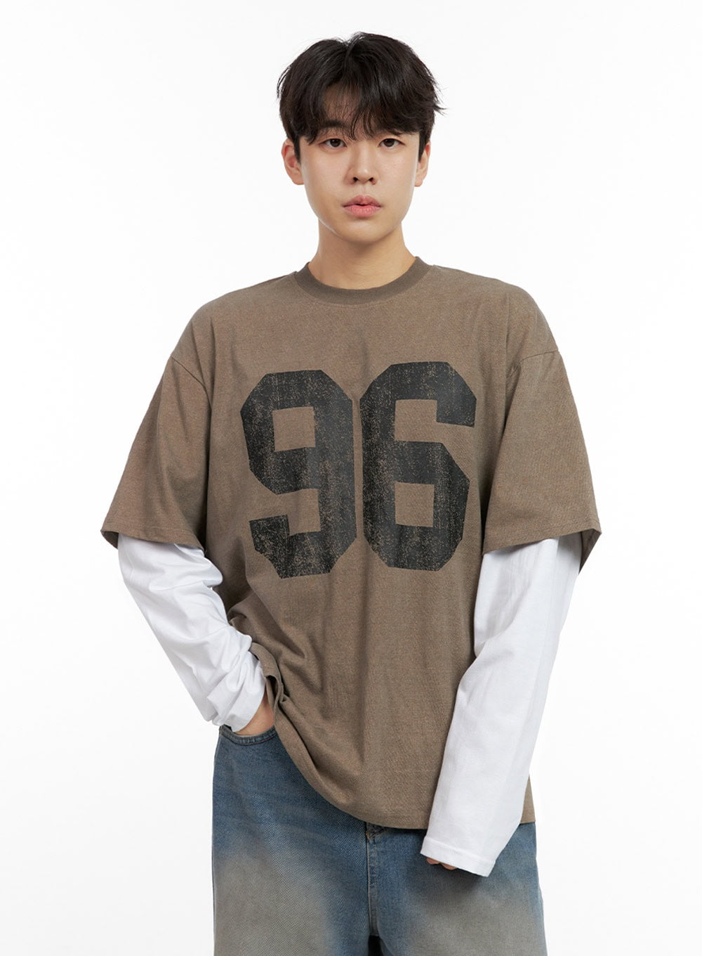 Men's Oversize Fit Round Neck Cotton Tee IN422