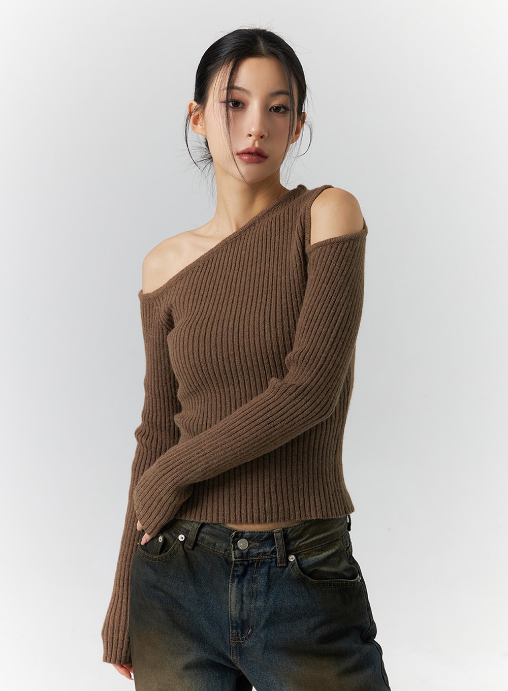 Slim Fit Ribbed Sweater ID306
