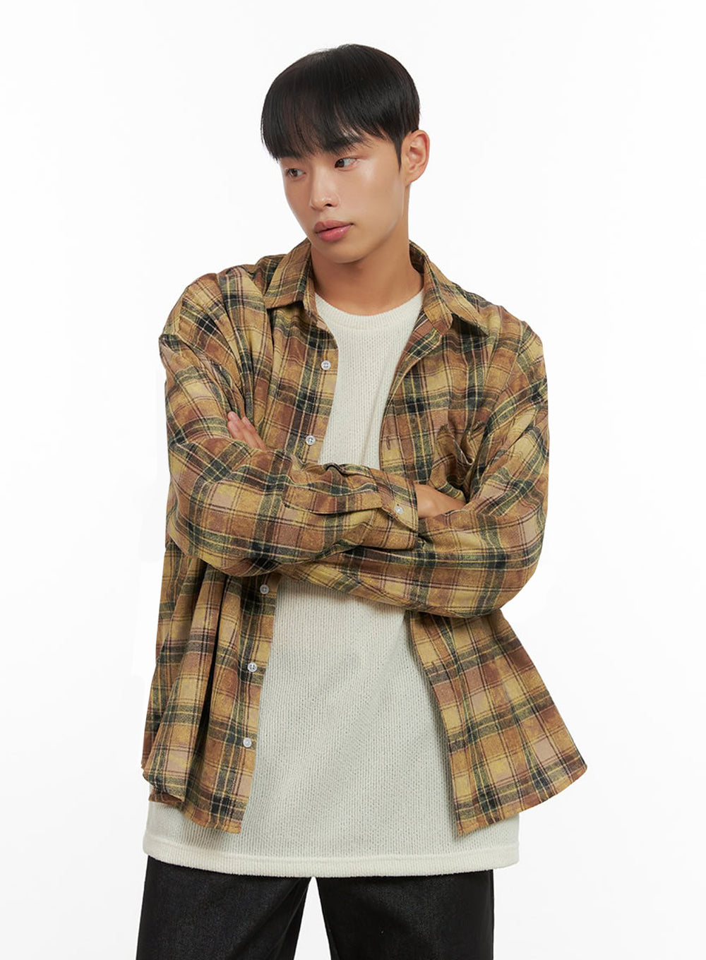 Men's Vintage Checkered Shirt IO420