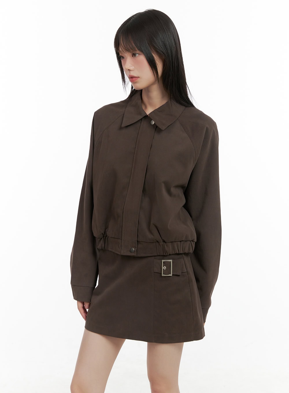 Solid Suede Collar Jacket CG426