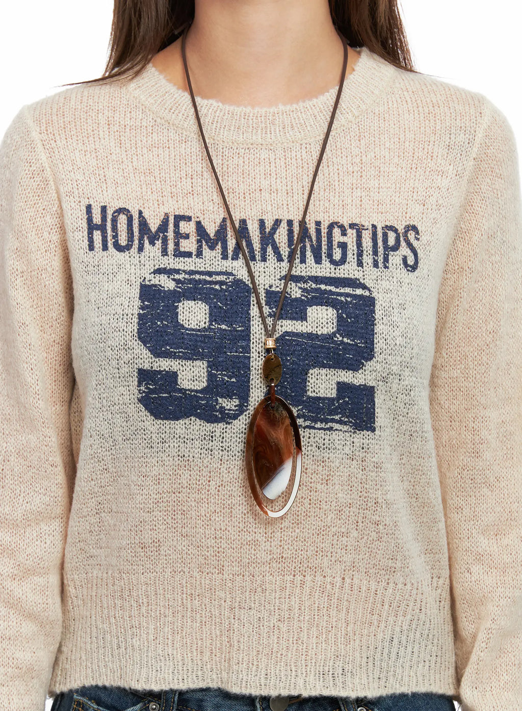 Large Pendant Long Necklace CO513