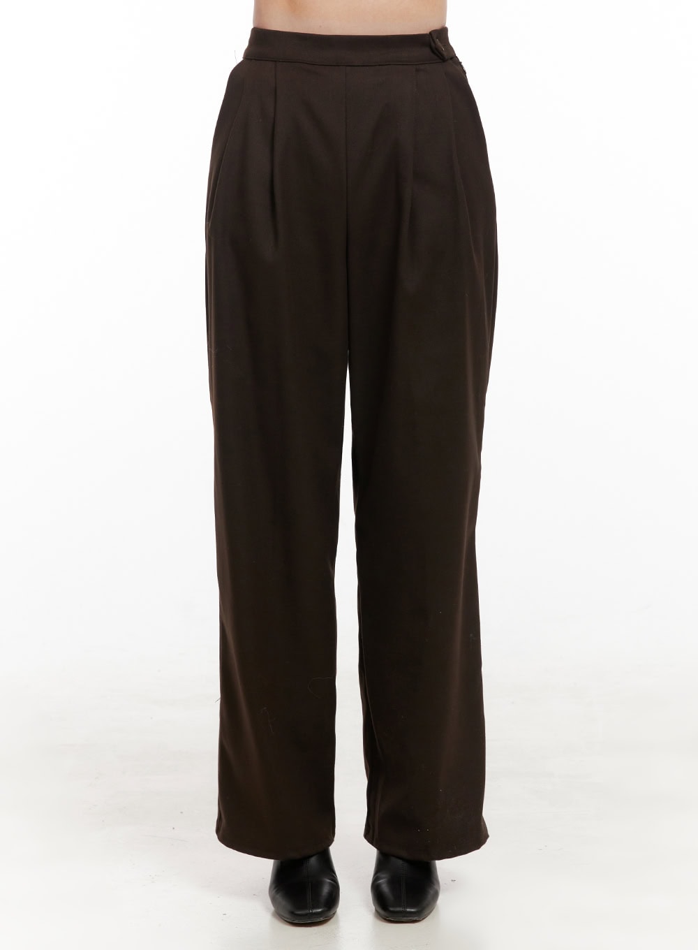 Solid Print Tailored Wool Trousers OD403