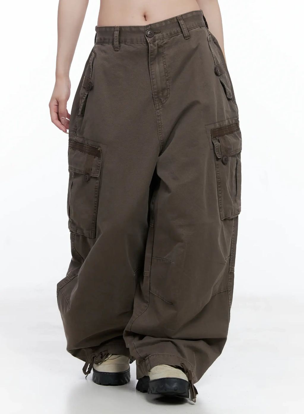 Utility Pocket Wide-Leg Trousers CS501