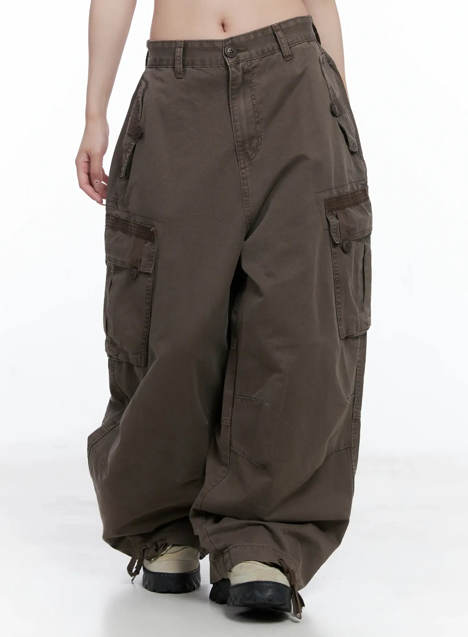 Utility Pocket Wide-Leg Trousers CS501
