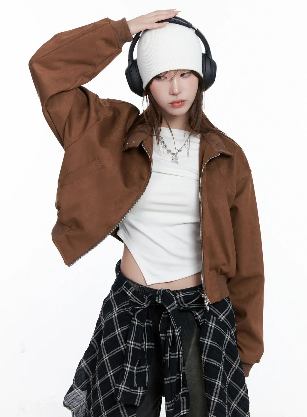 Vicky Suede Two-Way Jumper Jacket CG529