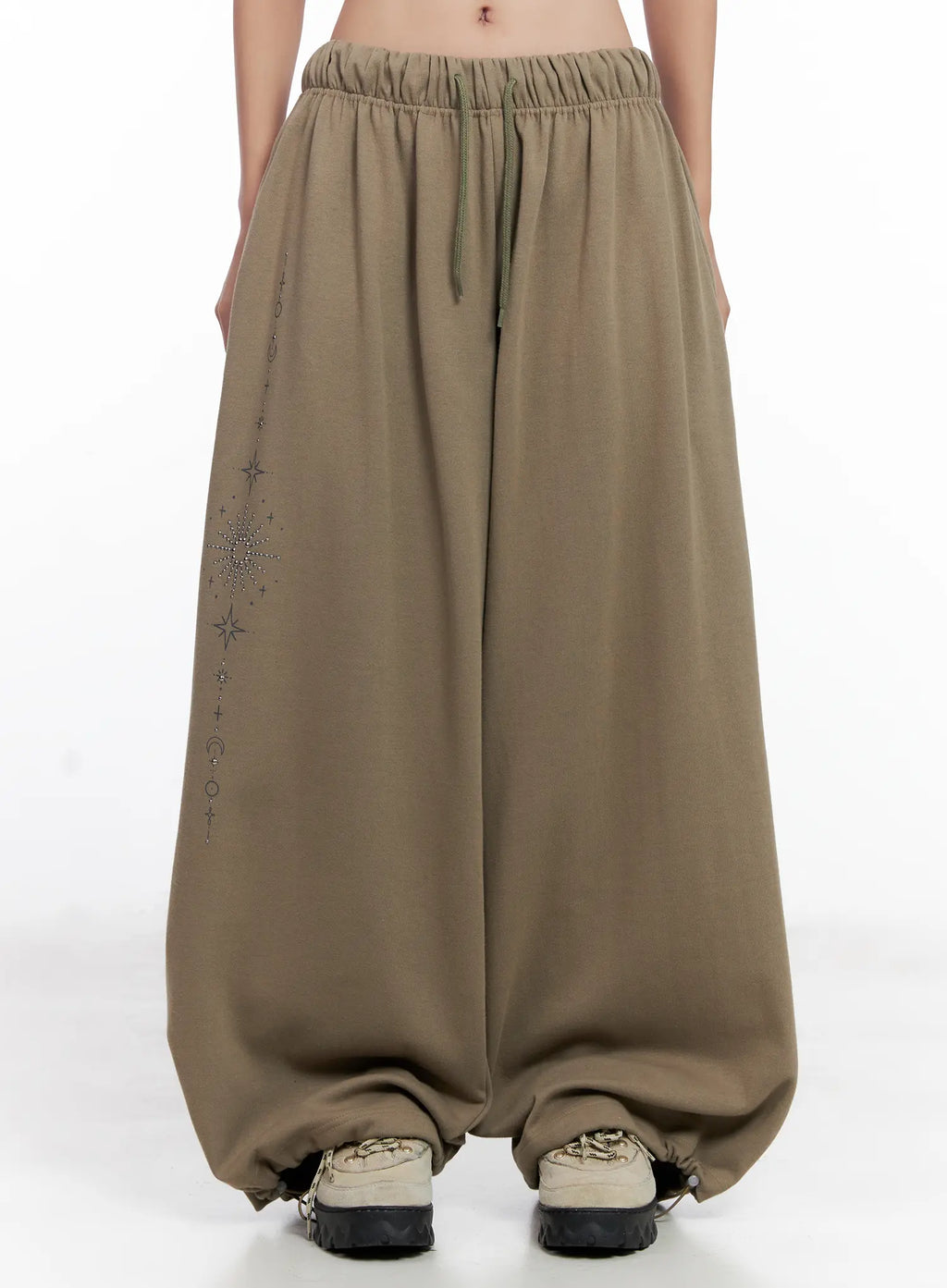 Embellished Wide-Leg Sweatpants CL518