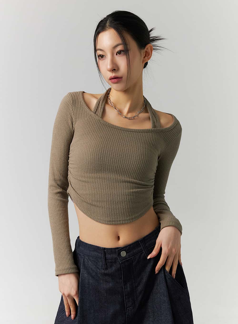 Boho Chic Halter Neckline Long Sleeve ID305