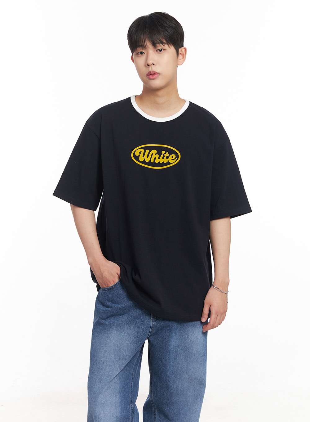 Men's Three-Tone Graphic T-Shirt IA529