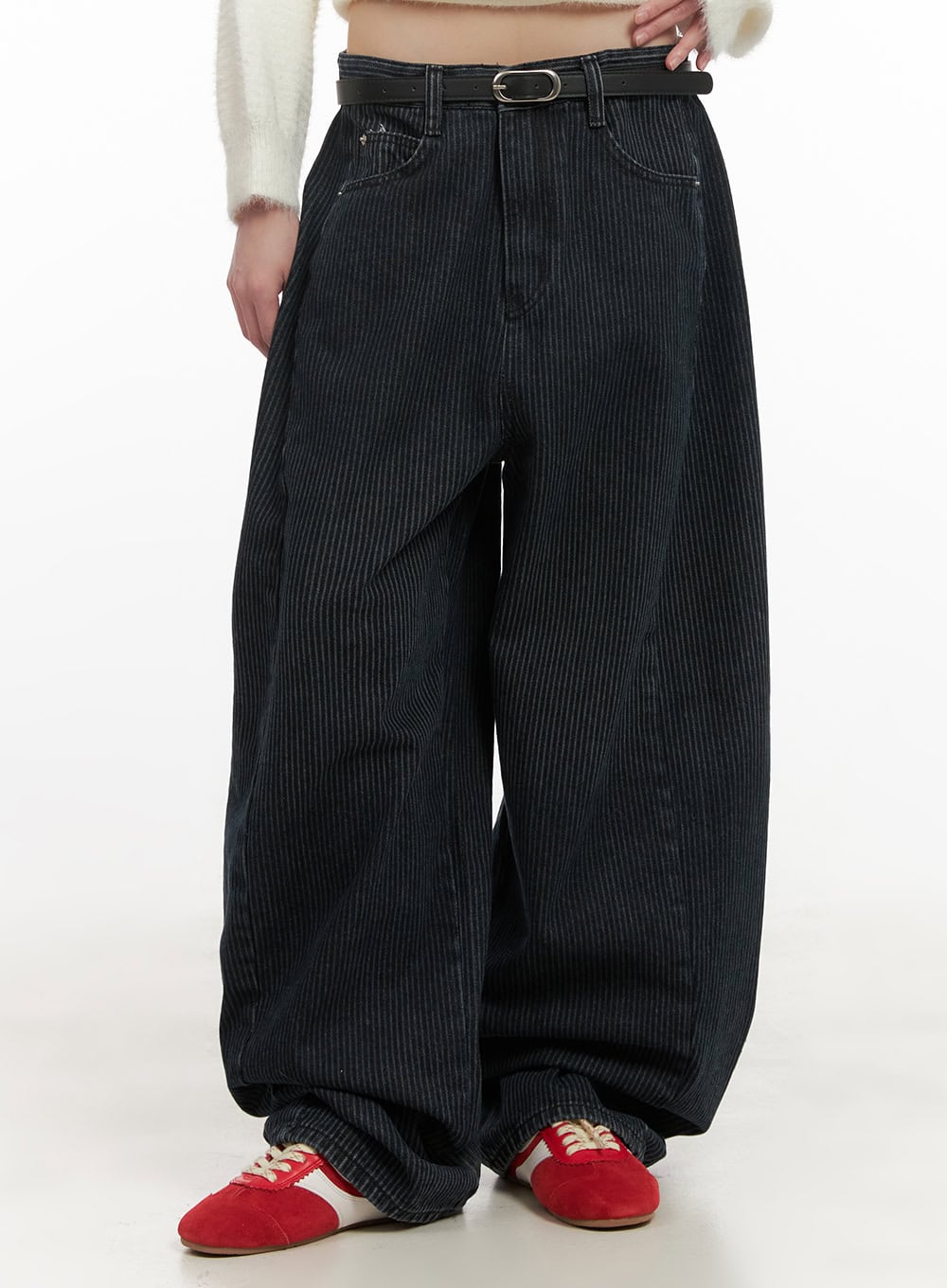 Comfortable Striped Wide-Leg Pants CD425