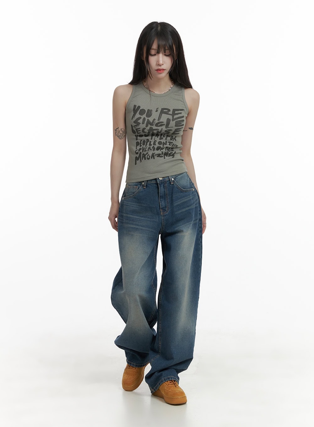 Wide Fit Baggy Jeans CA426