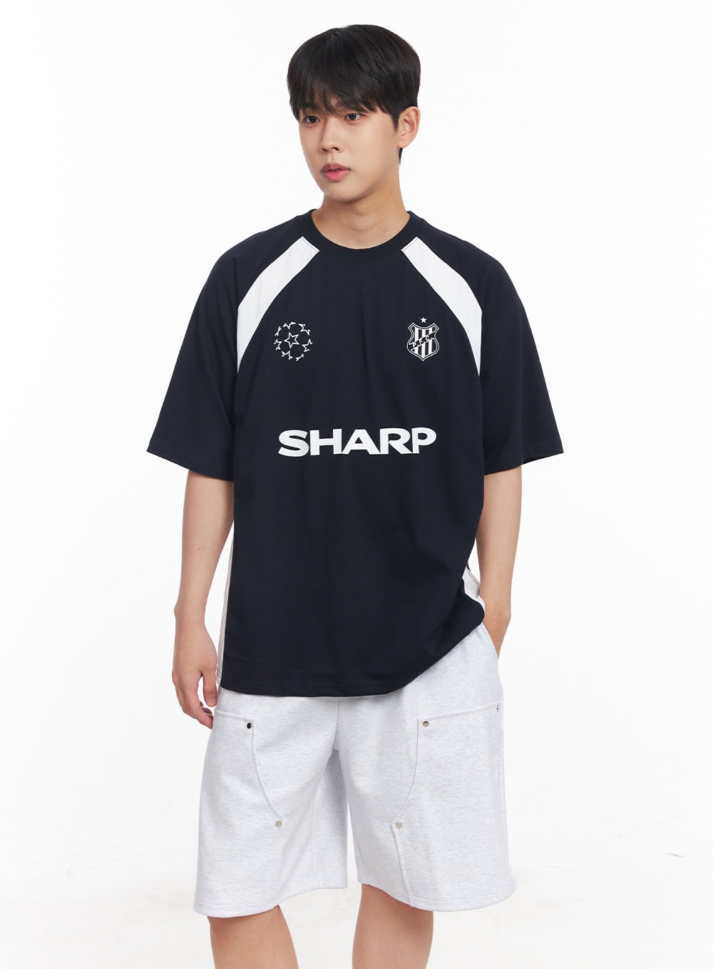 Men's Loose-Fit Graphic Raglan T-Shirt IY520