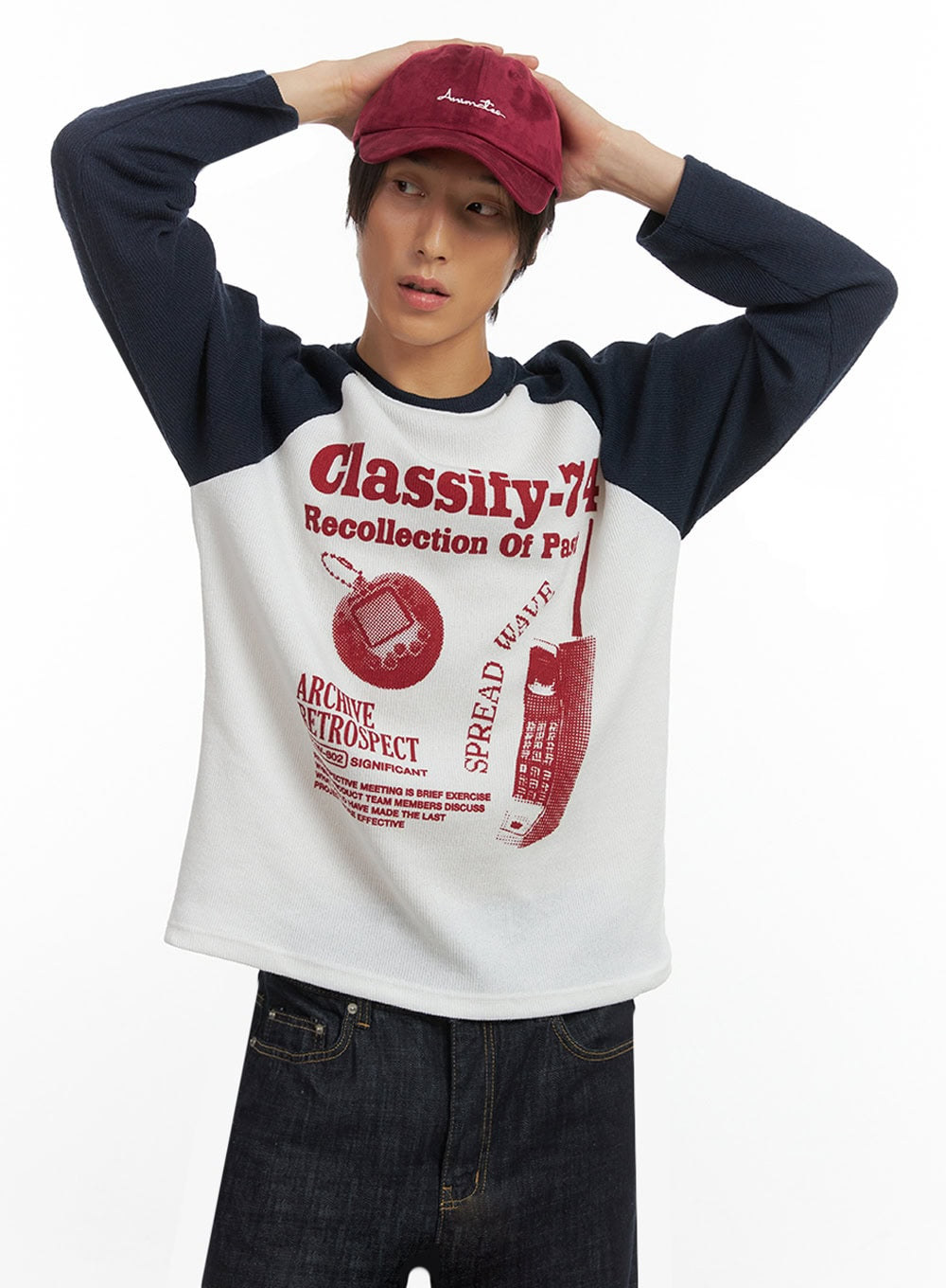 Men's Retro Print Shirt IO417