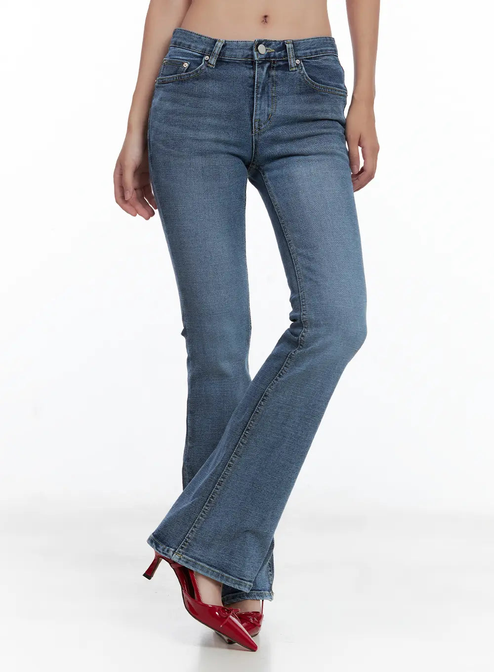 Beni Washed Flared Denim Jeans CL508